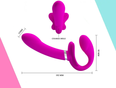 VALERIE VIBRADOR STRAPLESS DOBLE - Imagen 3