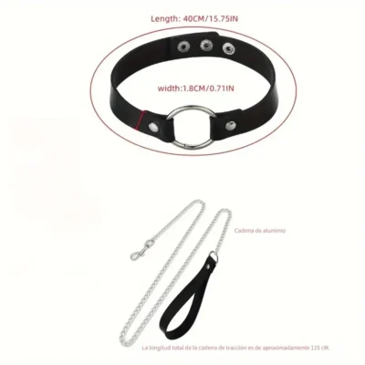 COLLAR MAS CADENA NEGRO