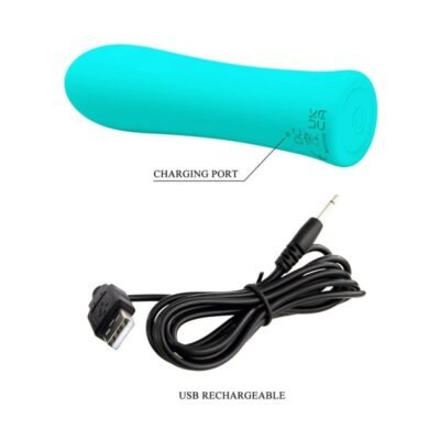 ALFREDA MINI VIBRADOR RECARGABLE - TURQUESA - Imagen 4