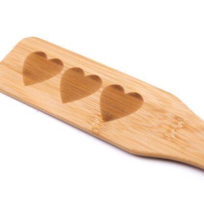 PALMETA DE BAMBÚ CON CORAZONES - Imagen 4