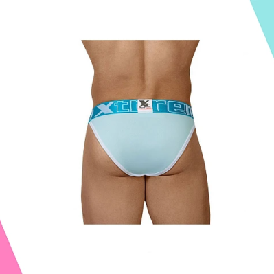 BIKINI BIG POUCH COLOR LIGHT BLUE XTREMEN TALLA S